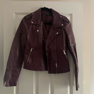 Maroon Leather Jacket